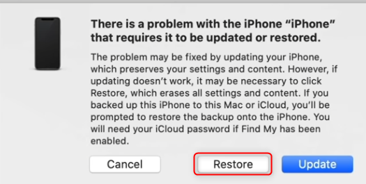Восстановите iPhone / iPad в режиме восстановления