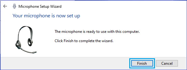 Завершите настройку микрофона в Windows