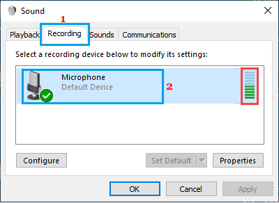 Вариант тестирования микрофона в Windows