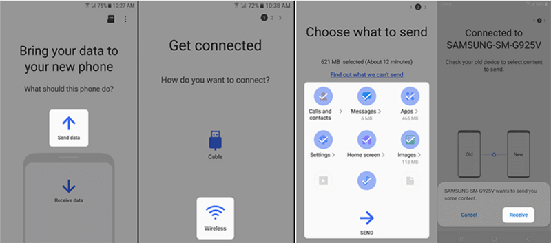 Передача приложений между Samsung с помощью Smart Switch
