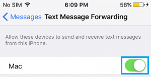 Разрешить устройствам отправлять и получать текстовые сообщения с iPhone
