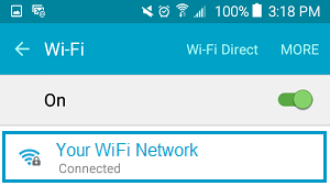 Имя сети Wi-Fi на телефоне Android