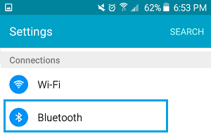 Вариант Bluetooth на телефоне Android