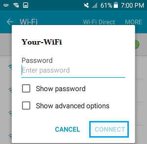 Подключитесь к сети Wi-Fi на телефоне Android