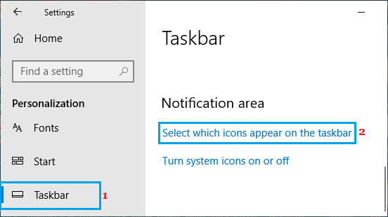 Выберите, какие значки будут отображаться на панели задач в Windows.