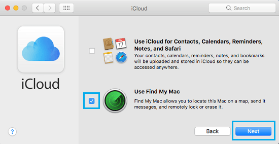 Используйте опцию Find My Mac в iCloud на Mac