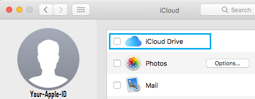 Предоставьте Mac доступ к iCloud Drive