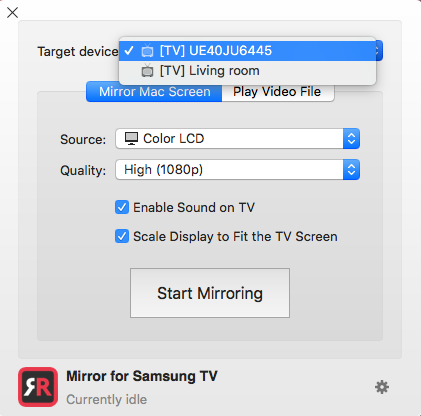 AirPlay с Mac на телевизор Samsung
