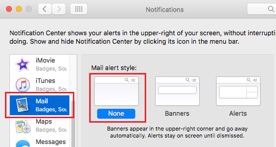 Отключить уведомления на Mac