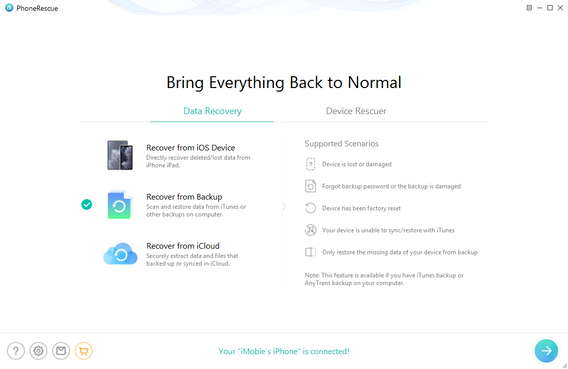 How to Unlock iPhone Backup with a Free Way - Step 1