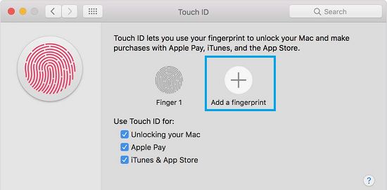 Добавить отпечаток пальца на MacBook Pro