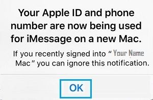 Apple ID используется во всплывающем окне Mac на iPhone