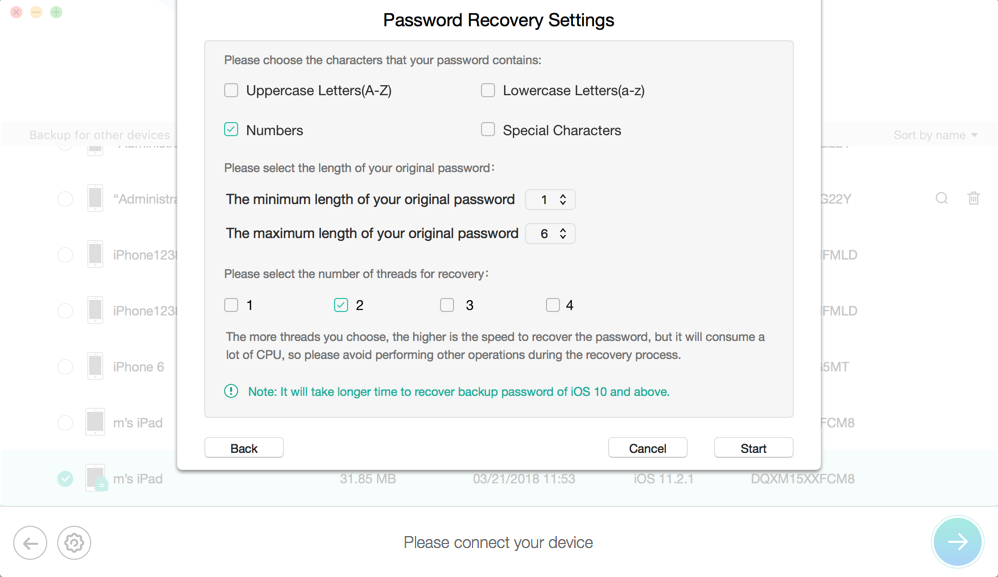 Как отключить шифрование резервной копии iTunes без пароля - шаг 2