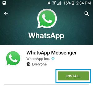 Установите WhatsApp Messenger на телефон Android