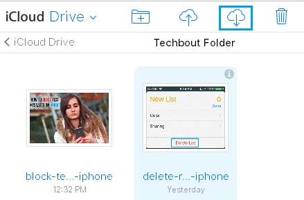 Скачать файлы с iCloud Drive