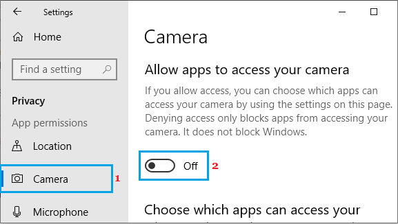 Запретить всем приложениям доступ к камере в Windows