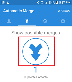 Значок слияния в приложении Simpler Merge на Android