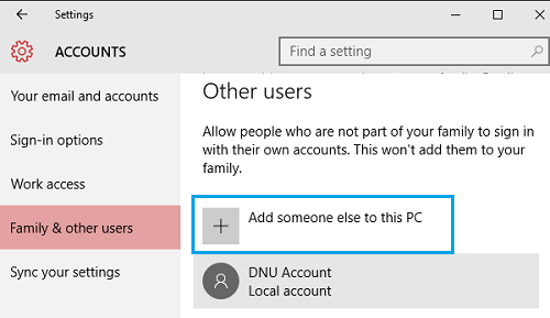 Добавить пользователя на ПК с Windows 10