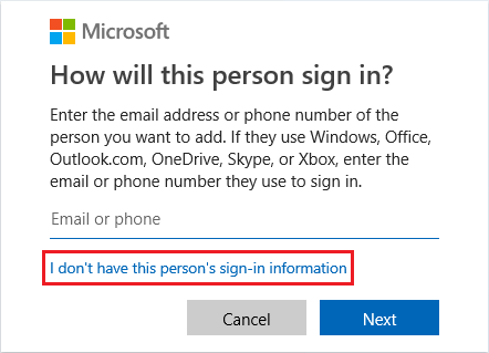 Создать учетную запись пользователя Windows без адреса электронной почты