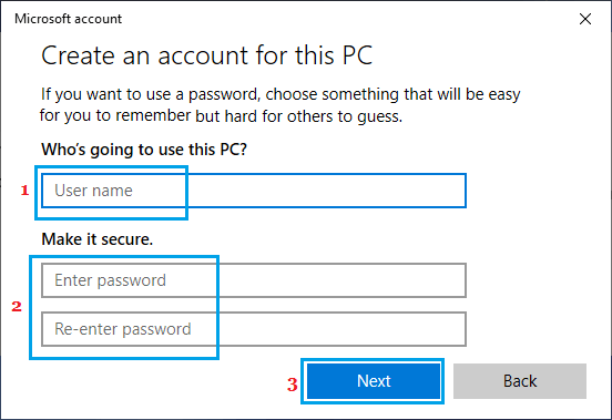 Создать учетную запись локального пользователя в Windows 10