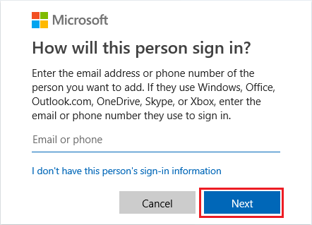 Добавить адрес электронной почты в учетную запись пользователя Windows