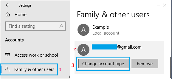 Изменить тип учетной записи пользователя Microsoft в Windows 10