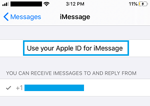 Используйте свой Apple ID для входа в iMessage на iPhone