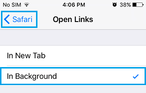 Открывать ссылки в фоновом режиме на iPhone