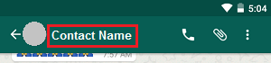 Имя контакта WhatsApp на телефоне Android