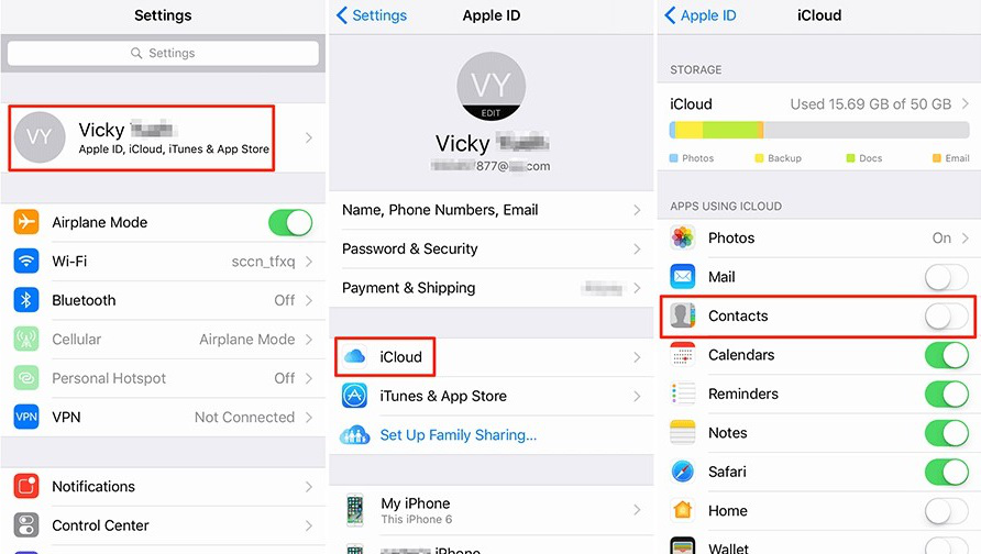 Как перенести контакты с iPhone на Huawei через iCloud - Шаг 1