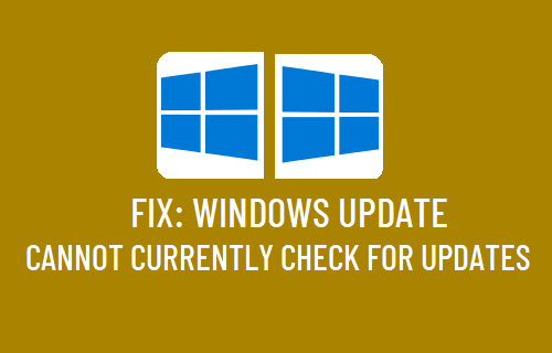 Центр обновления Windows в настоящее время не может проверить наличие обновлений