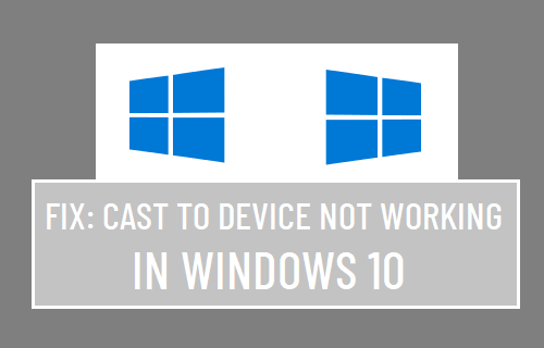 Трансляция на устройство не работает в Windows 10