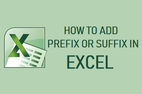 Добавить префикс или суффикс в Excel