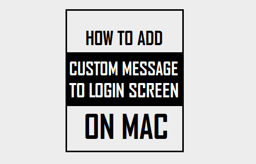 Добавить собственное сообщение на экран входа в систему на Mac