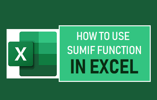 Используйте функцию СУММЕСЛИ в Excel