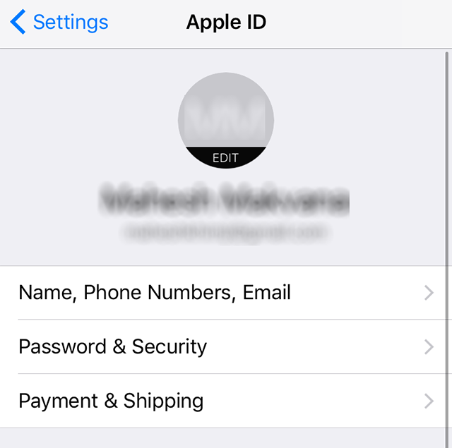 Подтвердите Apple ID на устройстве iOS