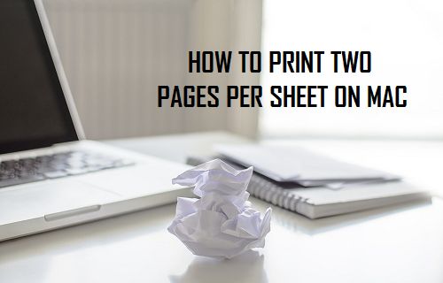 Печать двух страниц на листе на Mac