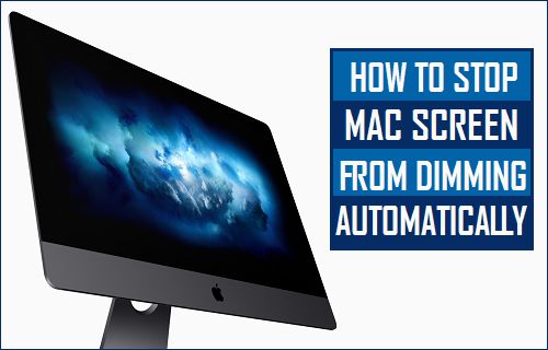 Отключить автоматическое затемнение экрана Mac