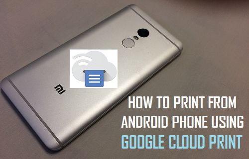 Печать с телефона Android с помощью Google Cloud Print