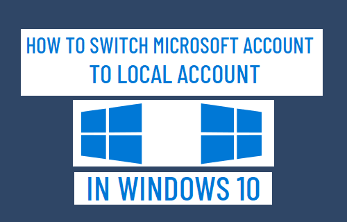 Переключить учетную запись Microsoft на локальную учетную запись в Windows 10