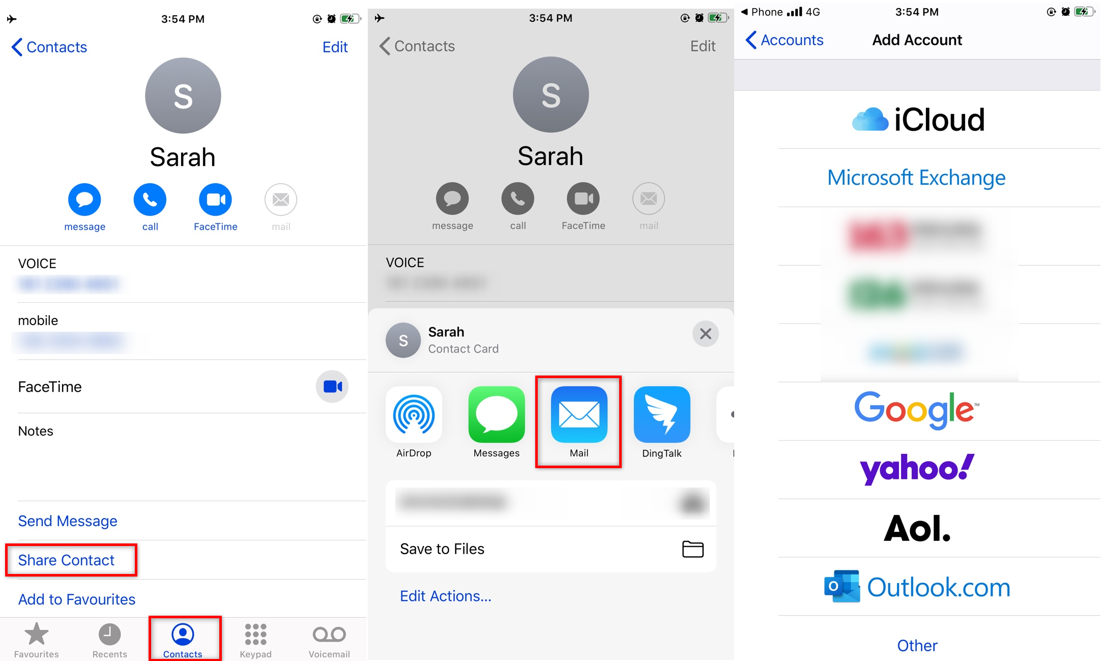 Как перенести контакты с iPhone на Samsung s9 / s9 + по почте