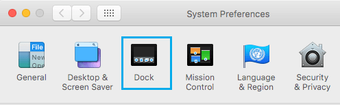 Вариант док-станции в системных настройках на Mac