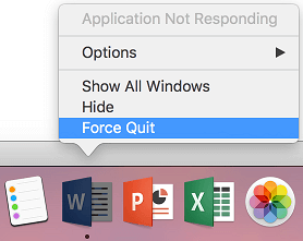 Принудительно закрыть приложения из документа на Mac