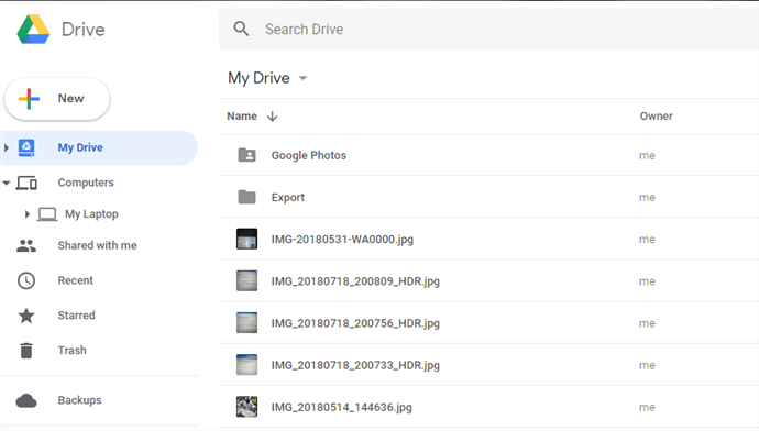Перенос файлов с одного диска Google на другой с помощью загрузки и выгрузки - шаг 1