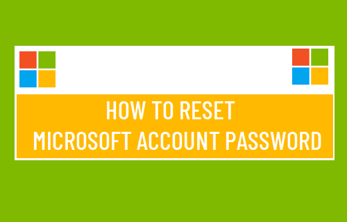 Сбросить пароль учетной записи Microsoft