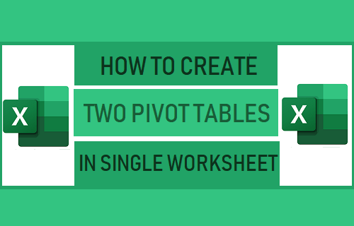 Создайте две сводные таблицы на одном листе