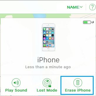 Удалить опцию iPhone в iCloud