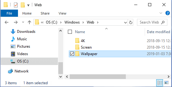 Папка обоев в Windows 10