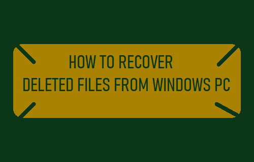 Восстановить удаленные файлы с ПК с Windows