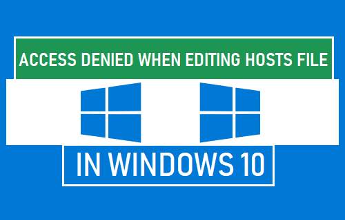 Отказано в доступе при редактировании файла Hosts в Windows 10